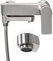 Смеситель для ванны с ручным душем Hansberge H4010 Никель
